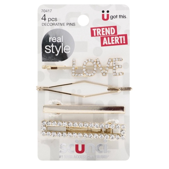 🆕 Scunci Decorative Stacking Pins, 4 pack - Picture 2 of 3